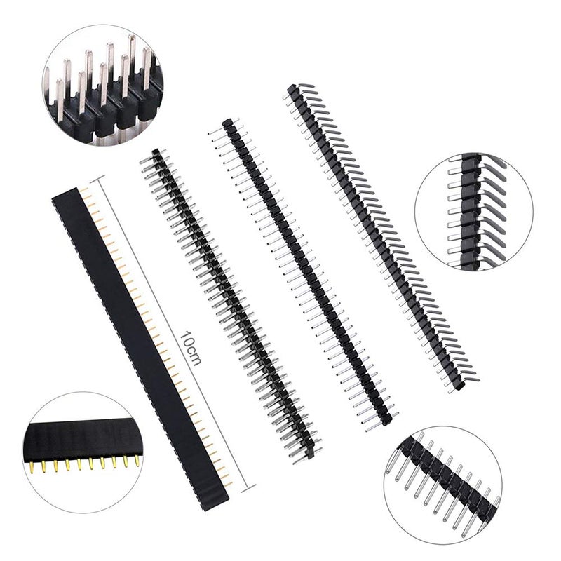 WayinTop PCB Board Kit, Double Sided Prototype Boards 6 Sizes 40 Pin 2.54mm Male/Female Header Connector 2/3Pin Screw Terminal Blocks and Resistor 10-1M Ohm 5mm Led Diodes Tactile Cap Switch - Image 3